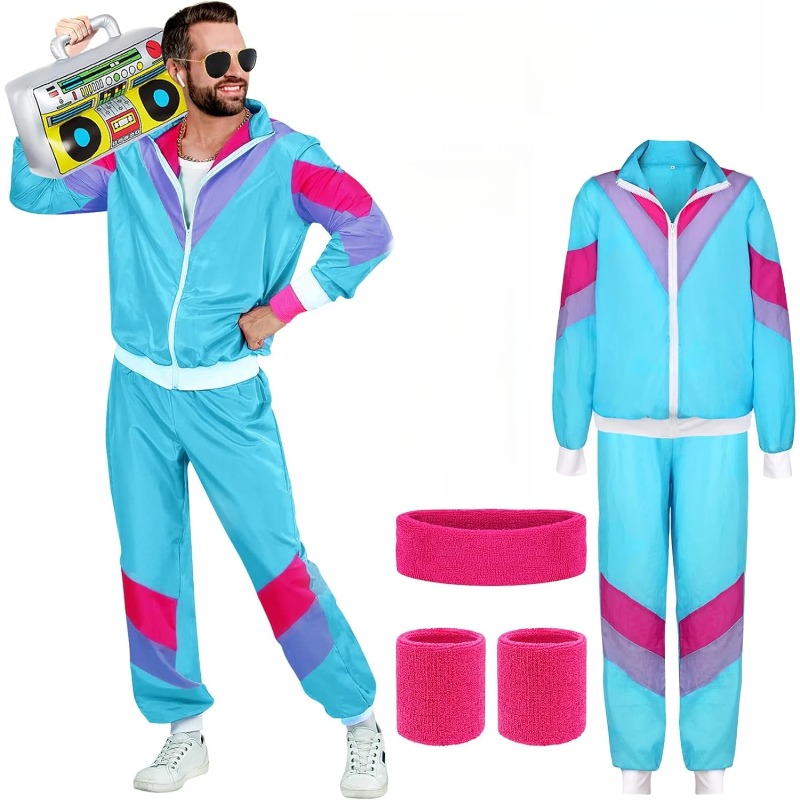 Street Fashion Jacket Men - 80s 90s فستان بتصميم حالم للرجال