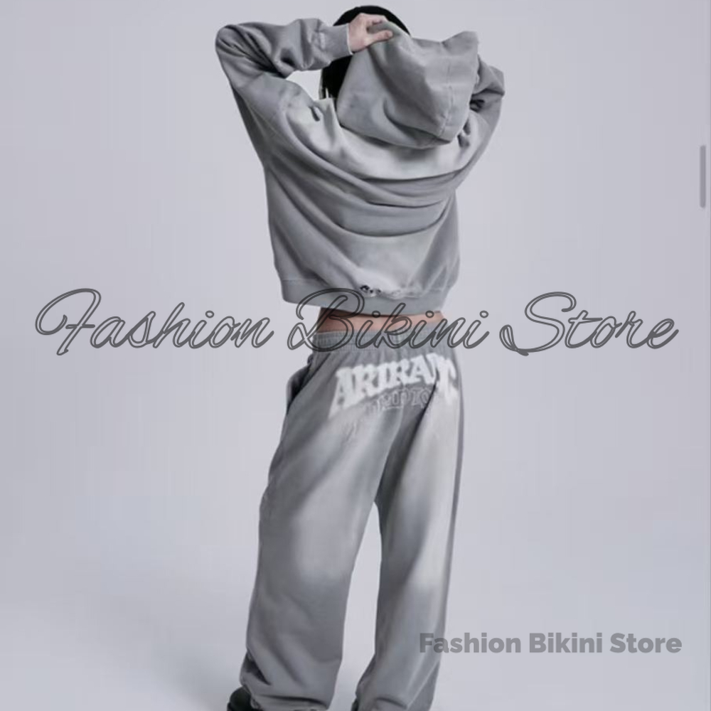 Street Fashion Jacket Men - هودي ريترو جديد بلون رمادي مغسول
