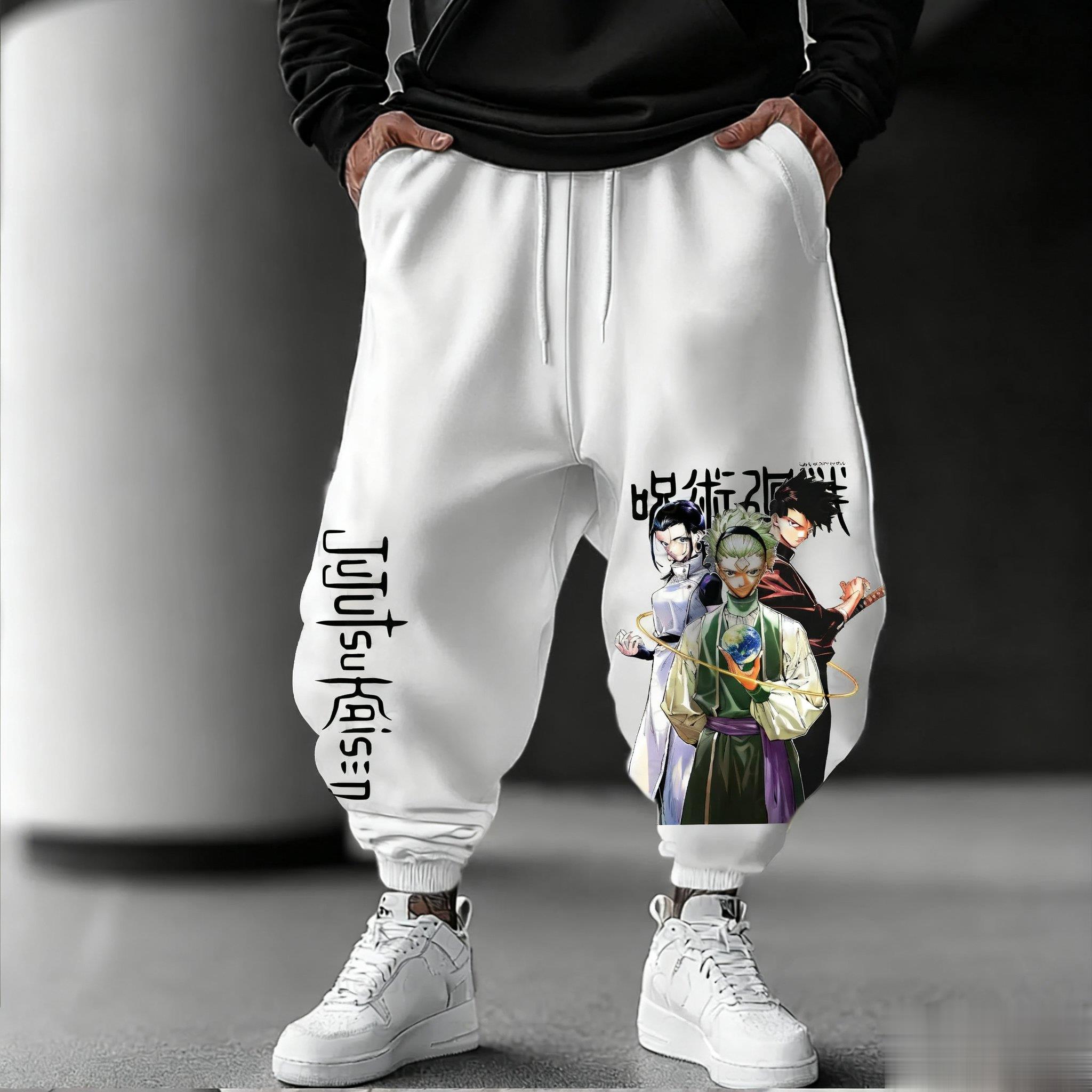Jujutsu Kaisen الرجال سراويل ل - مراجعة Street Fashion Japan وسعره