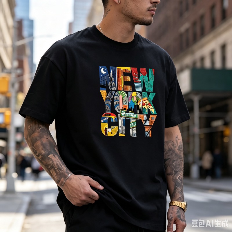 تي شيرت برسومات مدينة نيويورك  - مراجعة Street Fashion Nyc وسعره