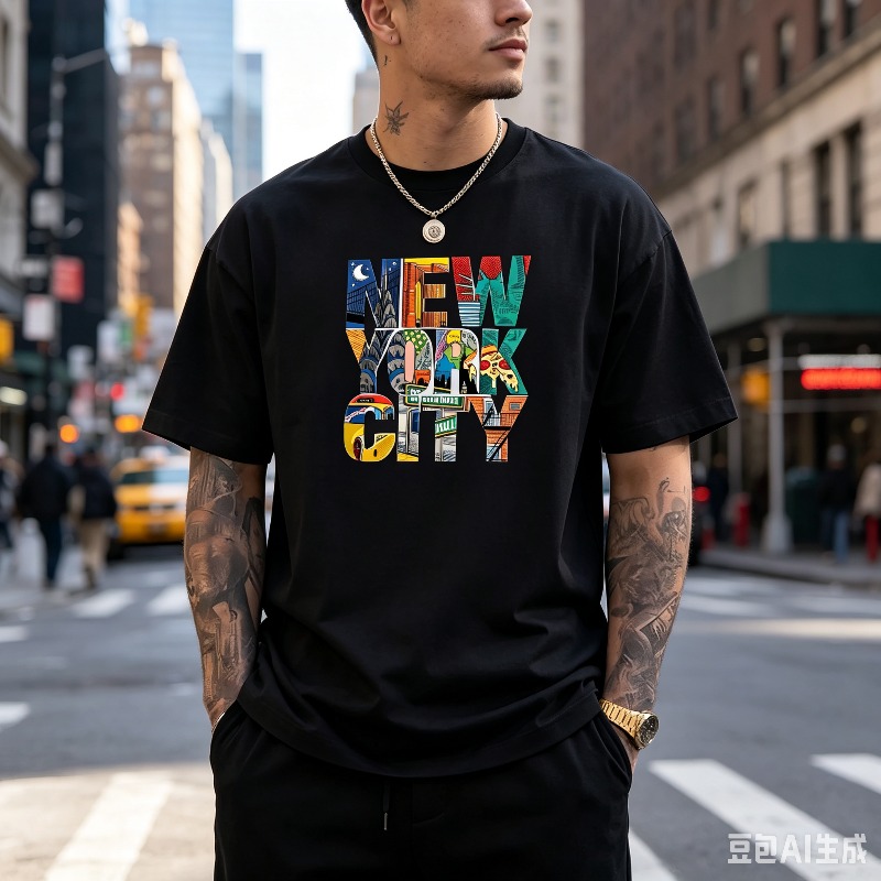 تي شيرت برسومات مدينة نيويورك  - مراجعة Street Fashion Nyc وسعره