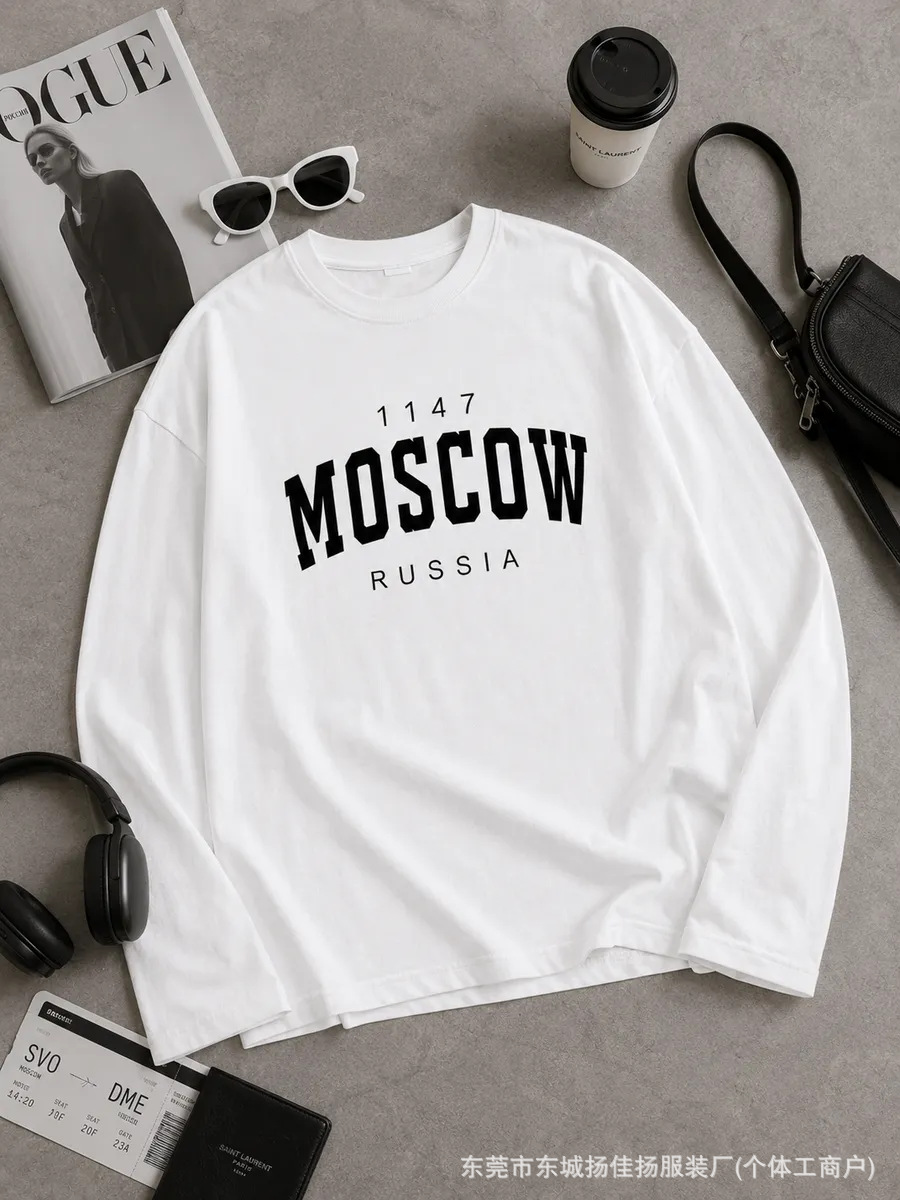 تي شيرت نسائي فضفاض من القطن ا - مراجعة Street Fashion Moscow وسعره